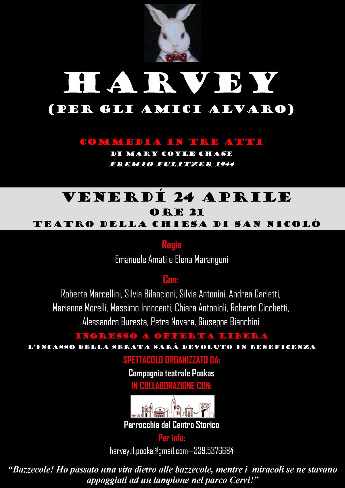 "Harvey" al Teatro San Nicolo' - 