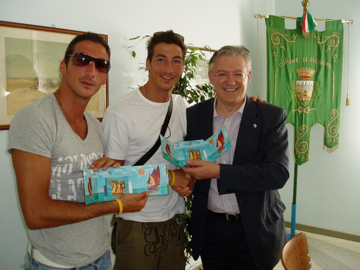 I gemelli Ciotti ricevuti dal sindaco Pironi -