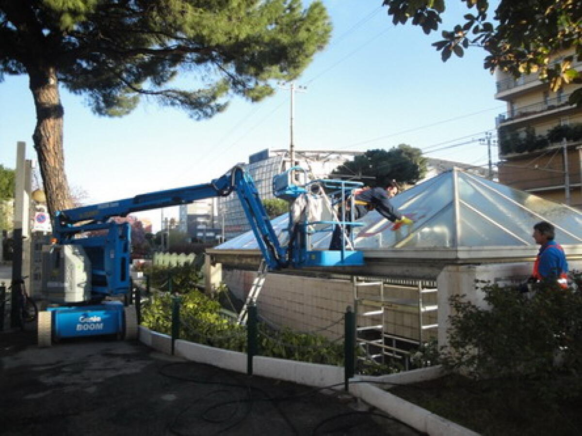 Lavori di restauro per le cupole di Viale Ceccarini - 