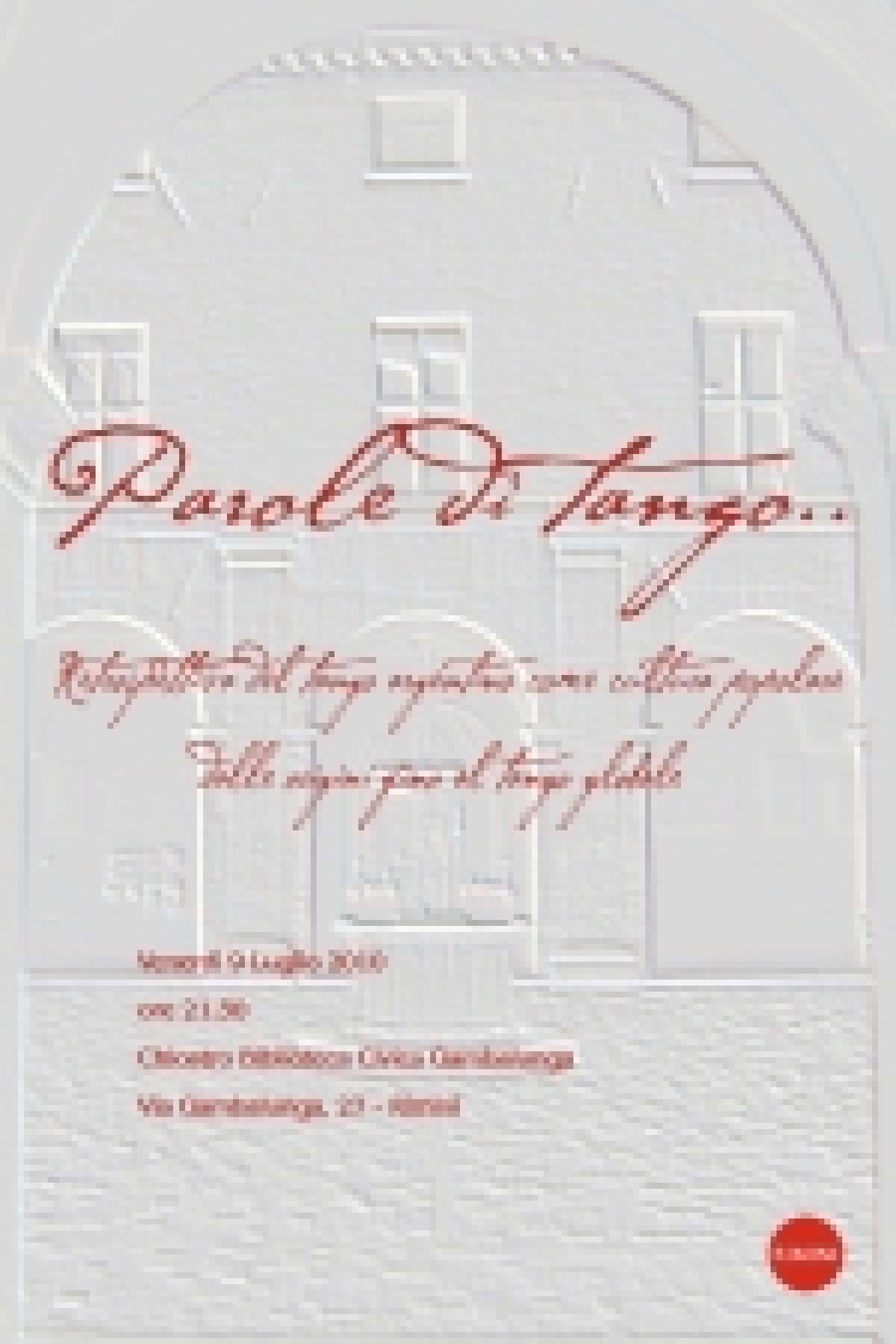 'Parole di tango. Retrospettiva del tango argentino -