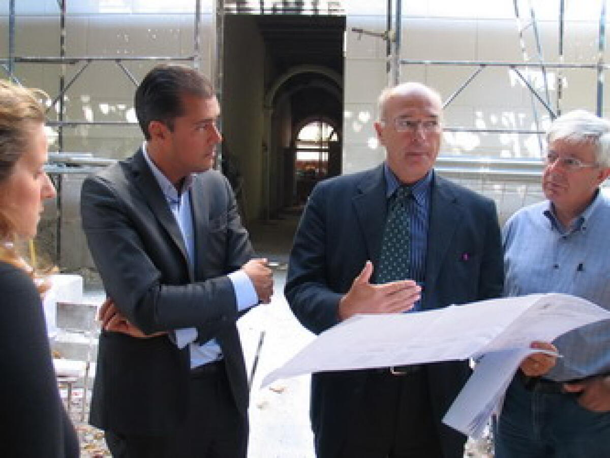 Sopralluogo del sindaco Mori alla biblioteca comunale - 