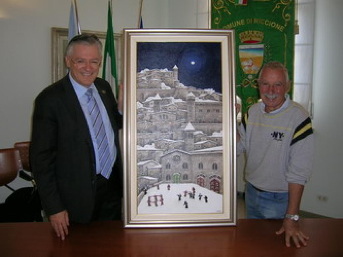 Il pittore riccionese Luzzi dona quadro al Comune - 