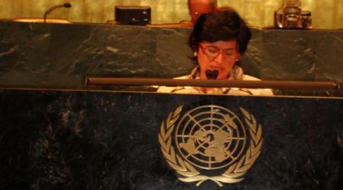 San Marino nell'ONU: 20esimo anniversario, Antonella Mularoni a New York -