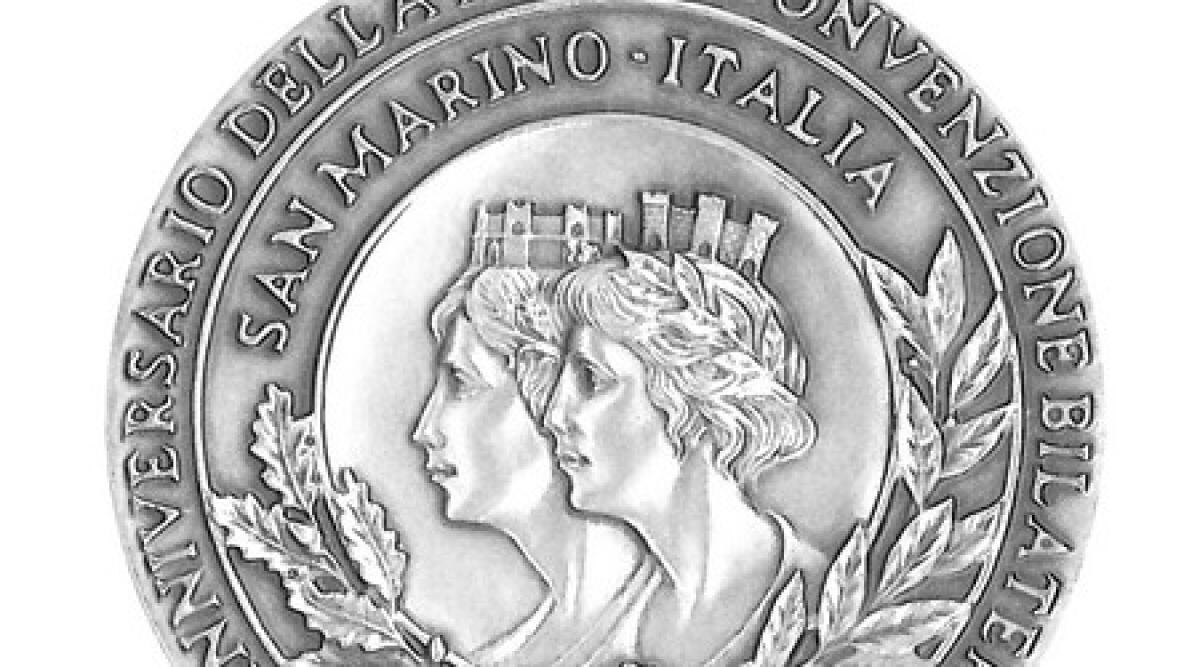 Il protocollo Italia - San Marino ricordato con una medaglia - 