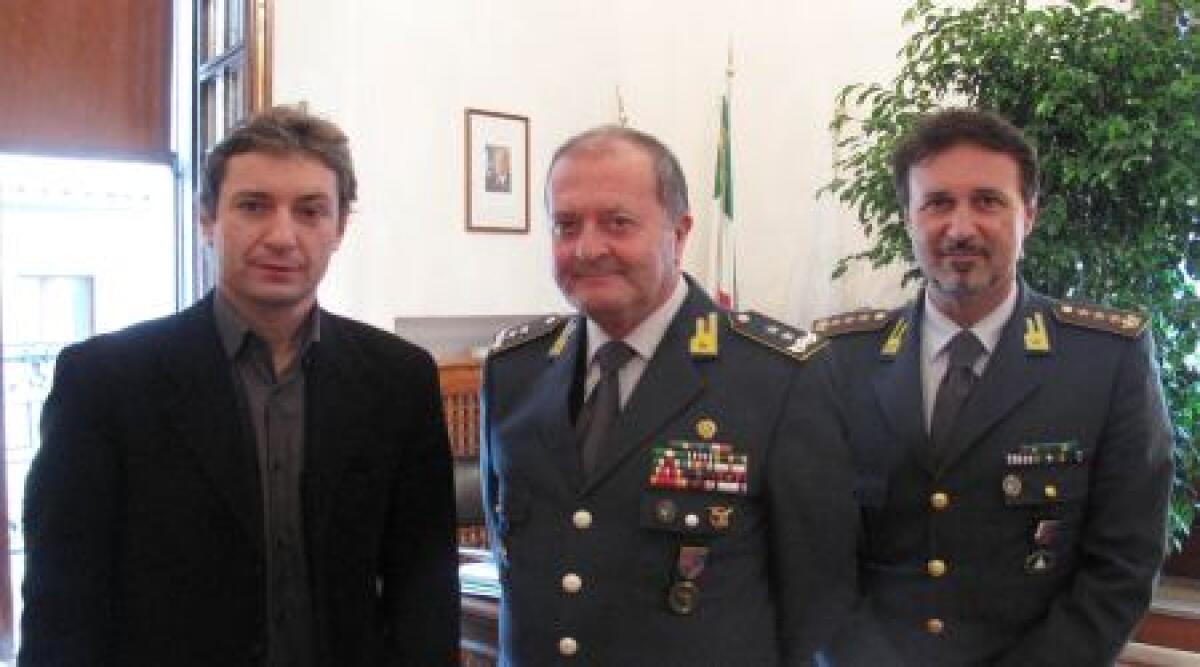Ricevuto in Comune il Comandante Regionale della Guardia di Finanza Mario D'Alonzo -