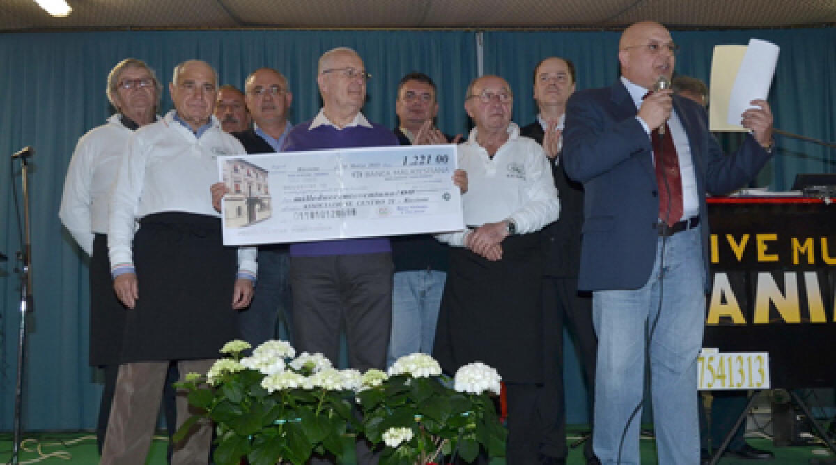 Riccione: consegnato all'associazione Centro 21 assegno di 1221 euro - 