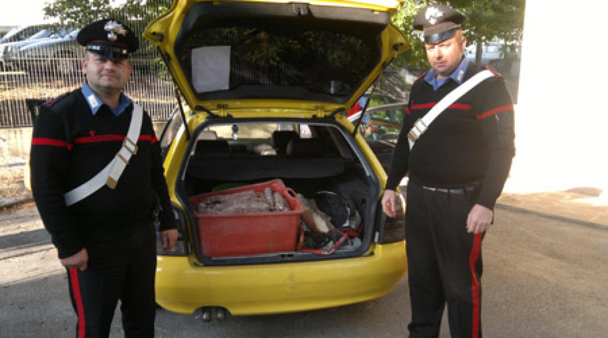 Nell'auto salumi rubati, valore 1500 euro: denunciati 3 rumeni - 