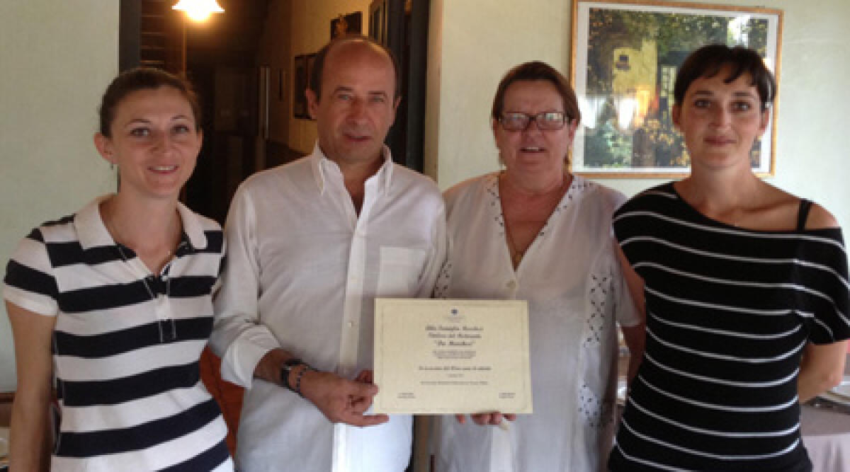 40 anni di attivit&agrave;: un riconoscimento per il ristorante da Marchesi di Novafeltria - 