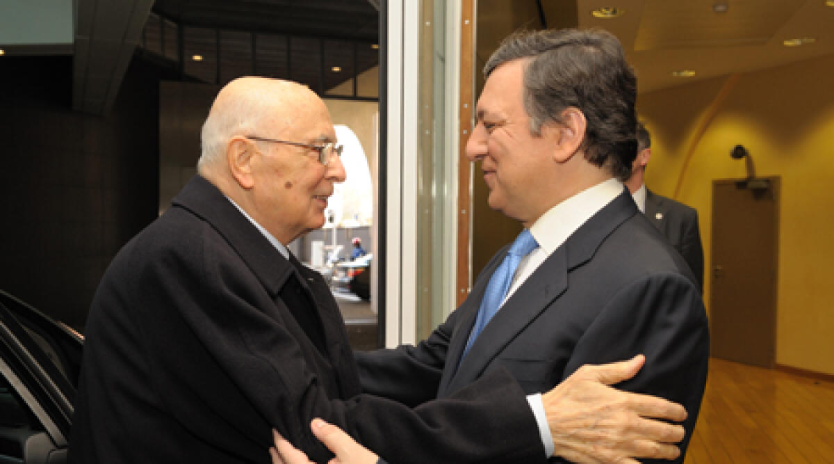 Medaglia del Presidente Repubblica a Barroso al Pio Manz&ugrave; a Rimini - 