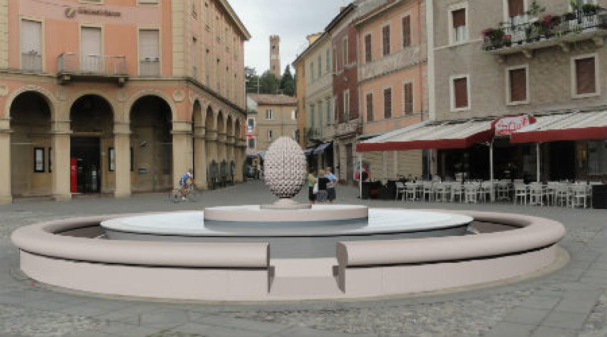 Santarcangelo, nuovo look per fontana piazza Ganganelli su idea di Tonino Guerra - 