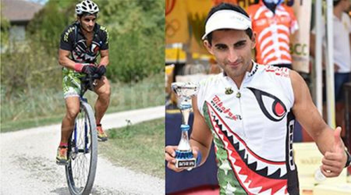 Monociclo su strada sterrata, percorsi 210 km in 24 ore: premiato riminese Denis Meluzzi - 