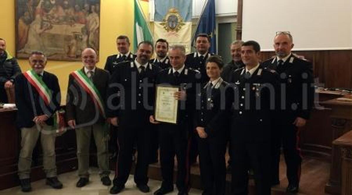 Pennabilli: conferita ‘Benemerenza Civica’ al Brigadiere Capo dei Carabinieri Angelo Casagrande -