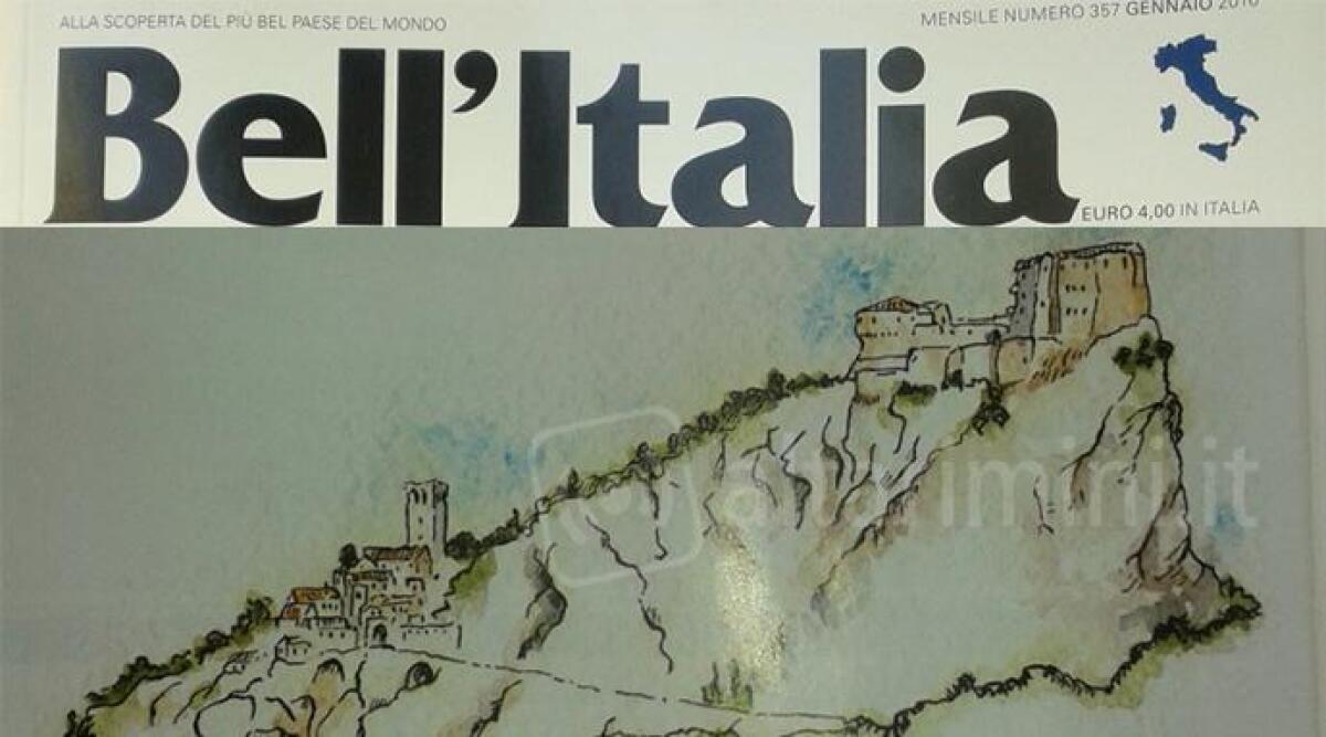 Viaggio tra i borghi più belli, il mensile Bell’Italia nel mese di gennaio disegna San Leo -