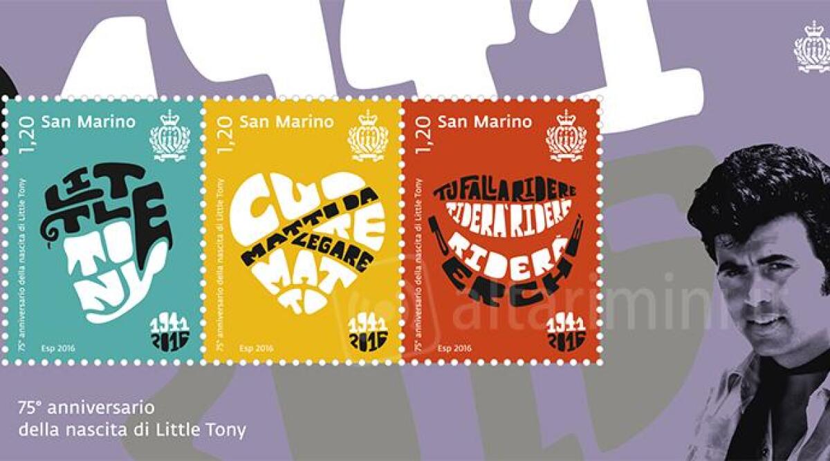A due anni dalla sua scomparsa le Poste sammarinesi ricordano Little Tony con un francobollo - 