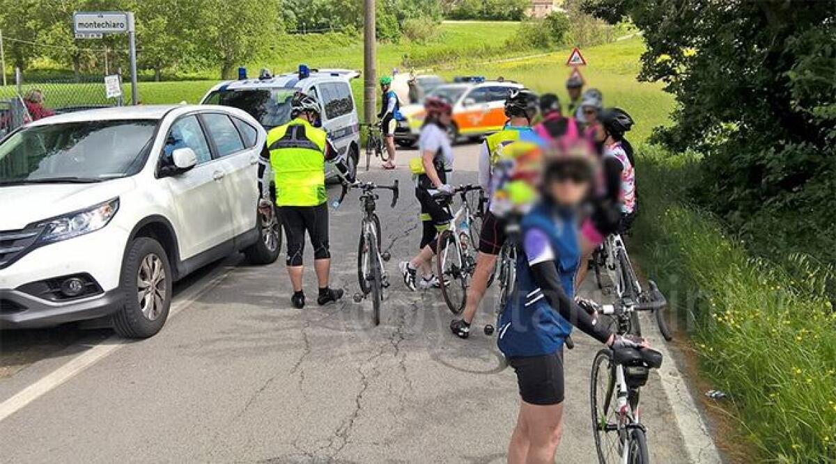 VIDEO: fagiano attraversa strada, spaventosa carambola. Ciclisti a terra, un ferito grave -