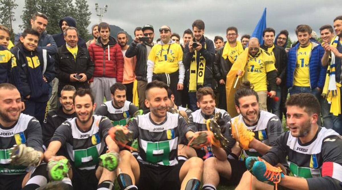 VIDEO: le immagini della festa Novafeltria Calcio, le reti al Perticara e i festeggiamenti -