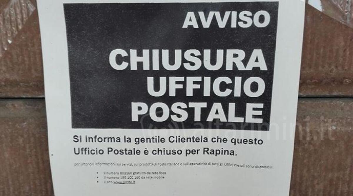 Tentata rapina alle poste, la direttrice urla a squarciagola e mette in fuga i malviventi - 