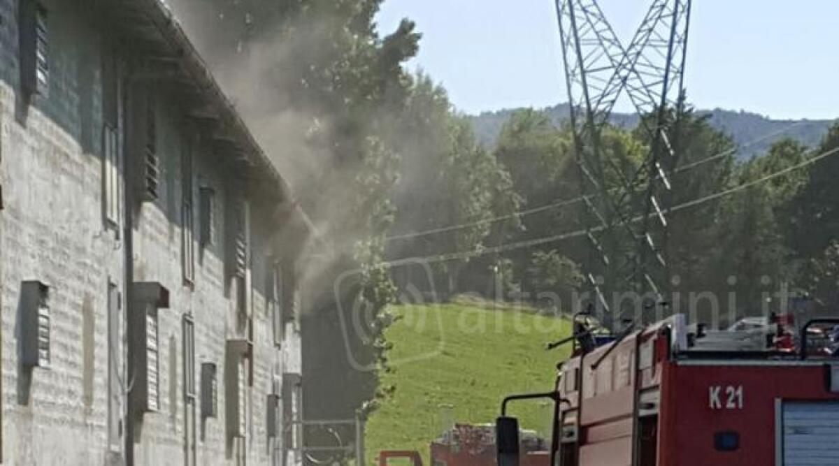 Maiolo, a fuoco ex capannone di polli: tre ore di lavoro per i pompieri di Novafeltria - 