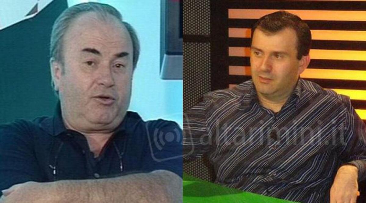 Gli opinionisti Baldisserri e Mariotti sul ring, ospiti del lunedì sportivo di Vga TeleRimini -