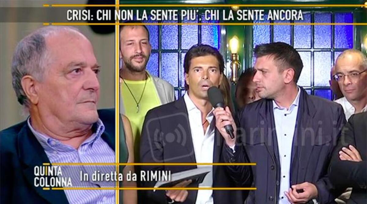 Non c'&egrave; crisi per il Bounty di Rimini, titolare invitato a Quinta Colonna su Rete 4 - 