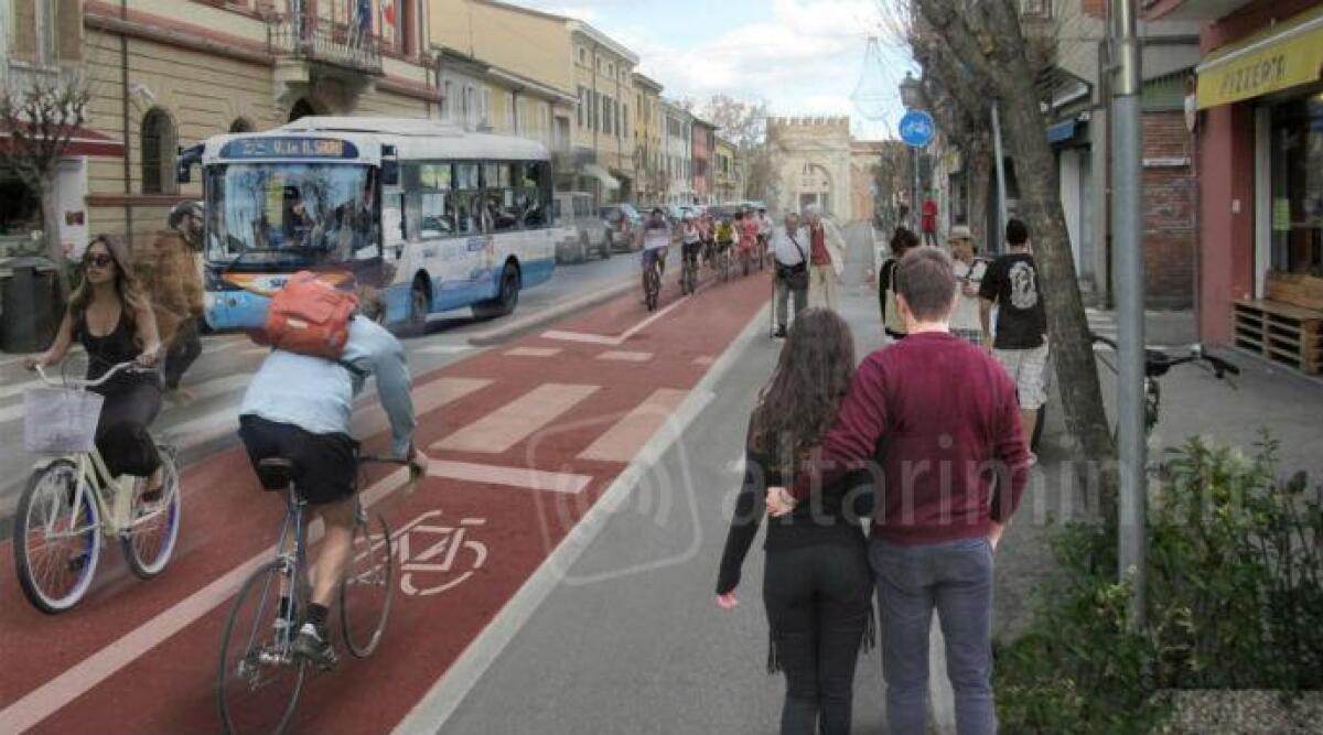 Rimini, nuove ciclabili: anche in via Flaminia. Pi&ugrave; zone con limite velocit&agrave; 30 km\h per proteggere pedoni e ciclisti - 