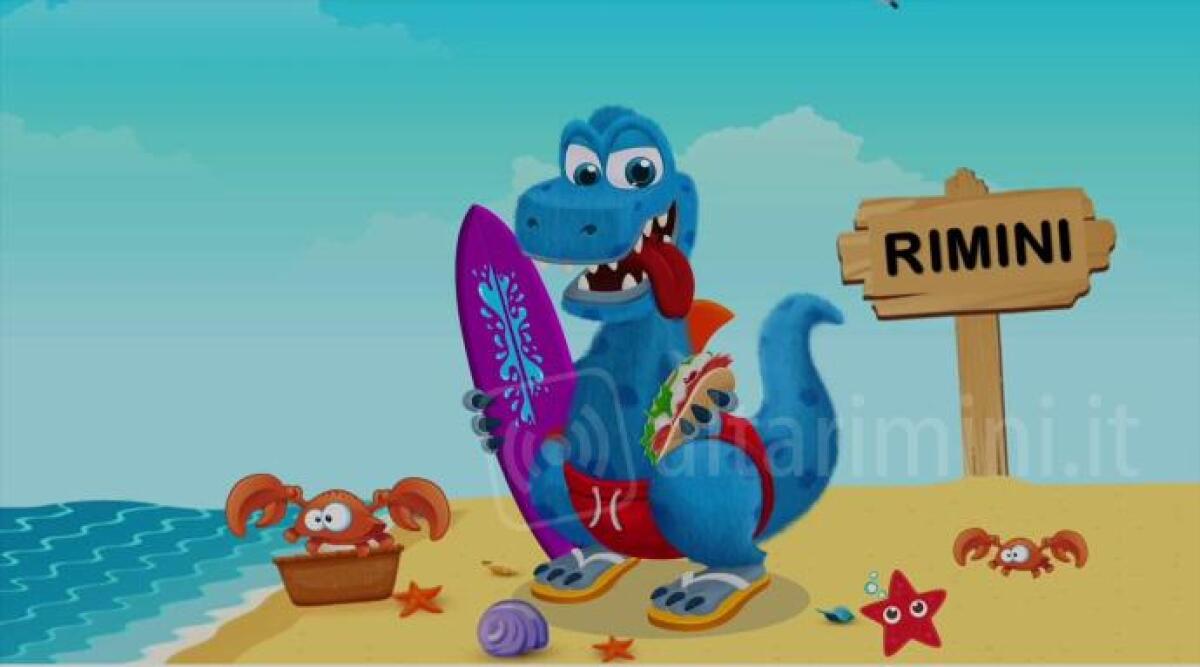 La storia: a spasso per Rimini c&rsquo;&egrave; Piadyno, il dinosauro buono e dal pensiero positivo - 
