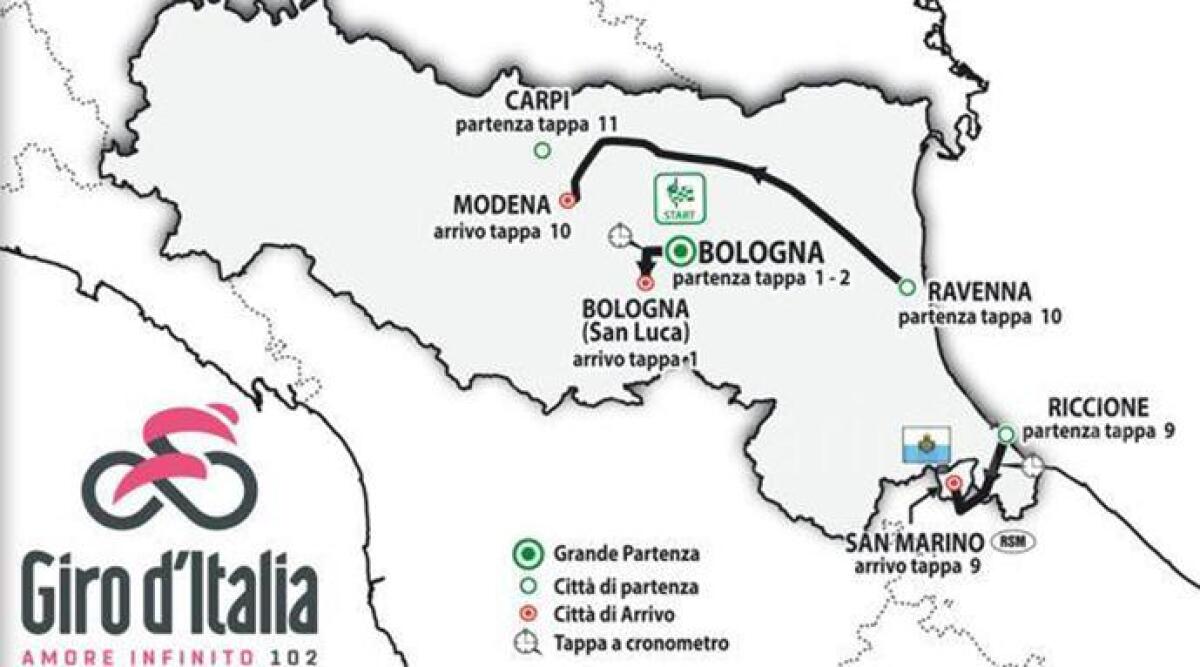 Presentato il Giro d'Italia 2019, svelata la tappa Riccione San Marino. Crono individuale per passisti scalatori - 