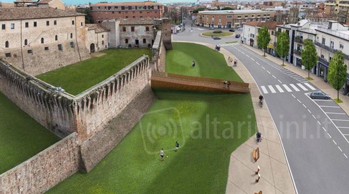 Riqualificazione di Castel Sismondo, ecco come sar&agrave; l'antico fossato alla fine dei lavori - 