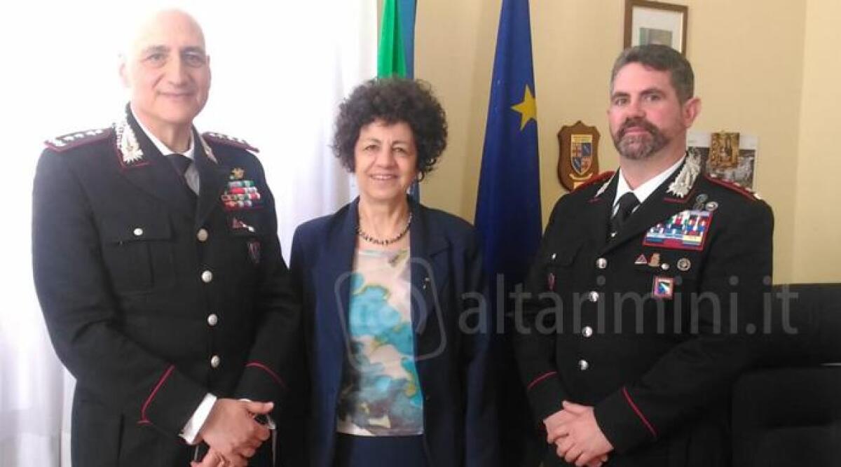 Il Generale dei Carabinieri Bernardini in visita a Rimini, accolto dal Prefetto Camporota - 