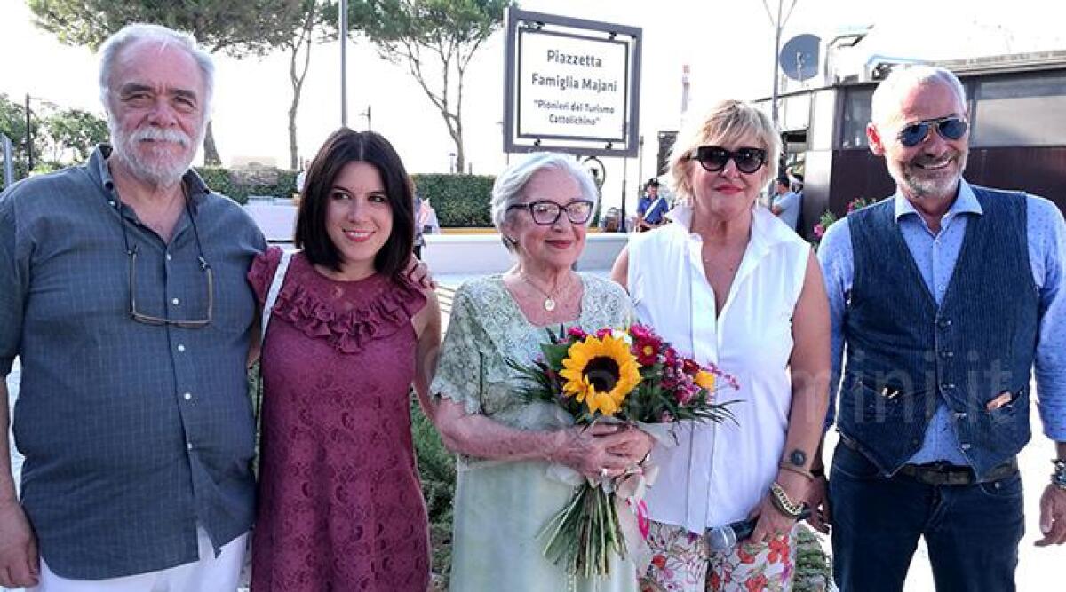 Cattolica, cerimonia intitolazione piazzetta alla famiglia Majani -