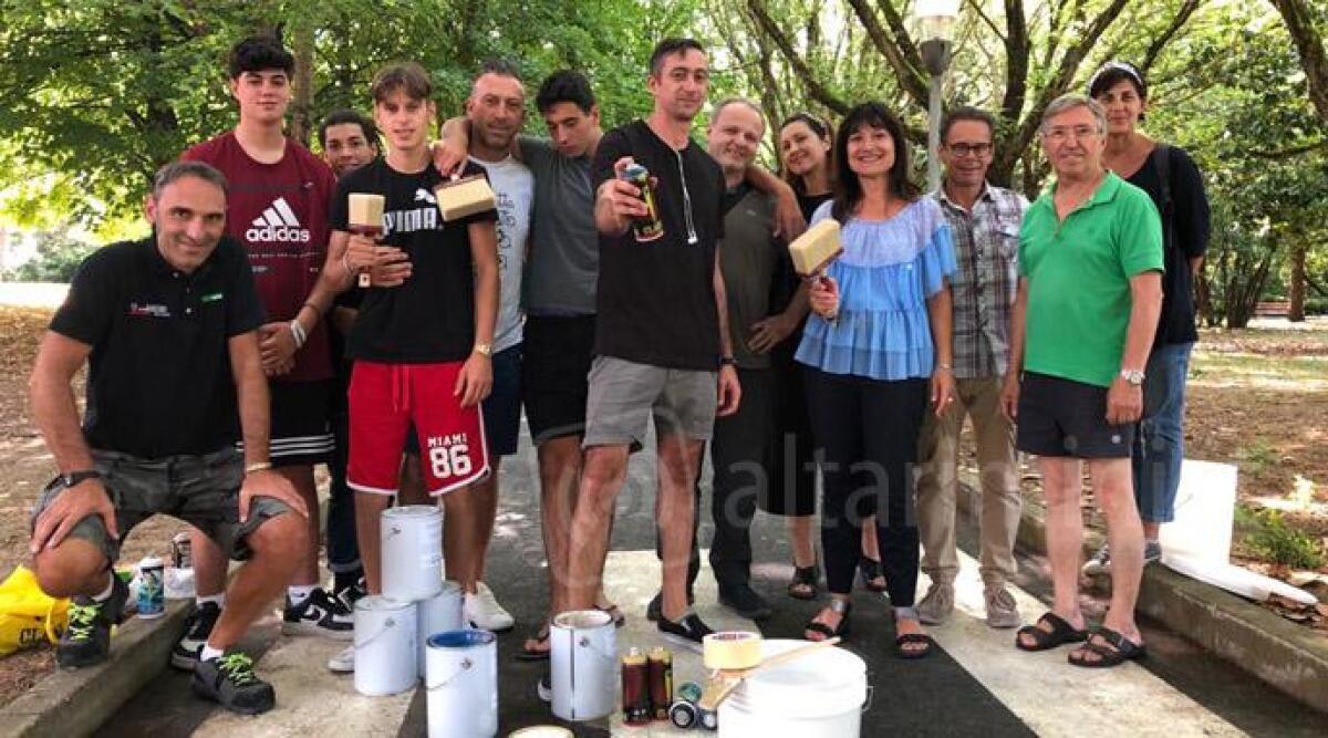 Al parco della resistenza di Riccione le strisce pedonali sono in 3d - 