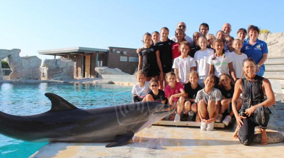 Le giovani promesse della ginnastica in visita al parco Oltremare di Riccione - 