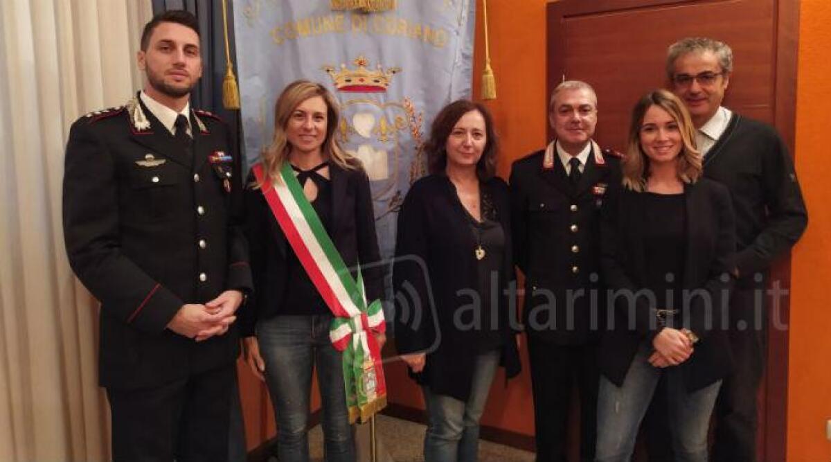 Comandante dei Carabinieri di Riccione Luca Colombari in visita a Coriano - 