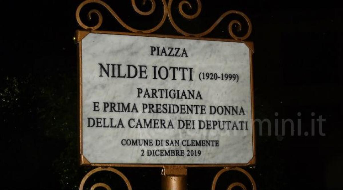 Piazza di San Clemente intitolata a Nilde Iotti, le immagini -