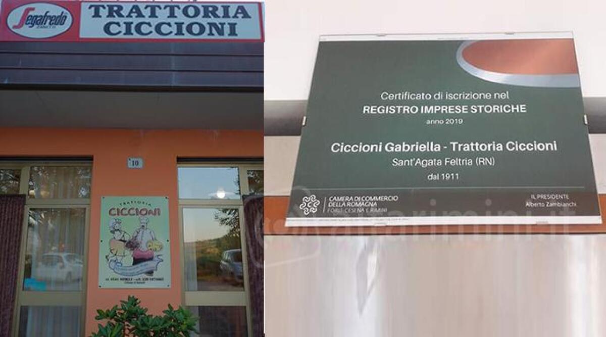 Con 109 anni di storia la Trattoria Ciccioni entra nel Registro Imprese Storiche - 