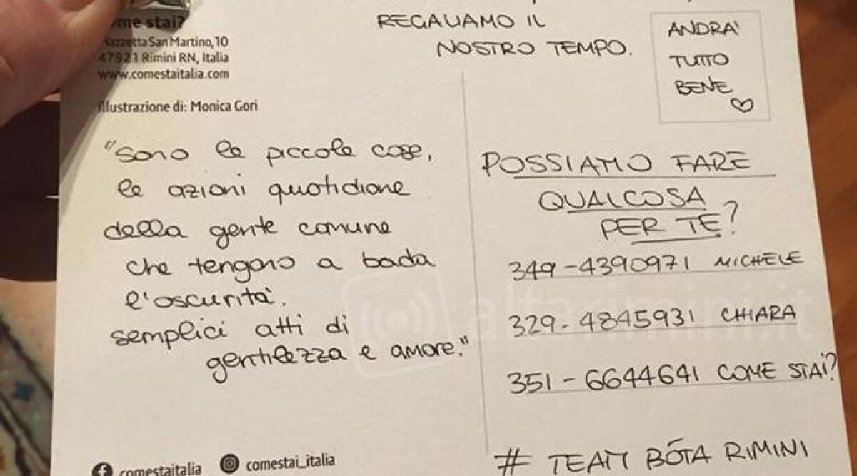 Storie belle: una cartolina per dare una mano, l'idea di Michele, Chiara e Giorgio fa già scuola -