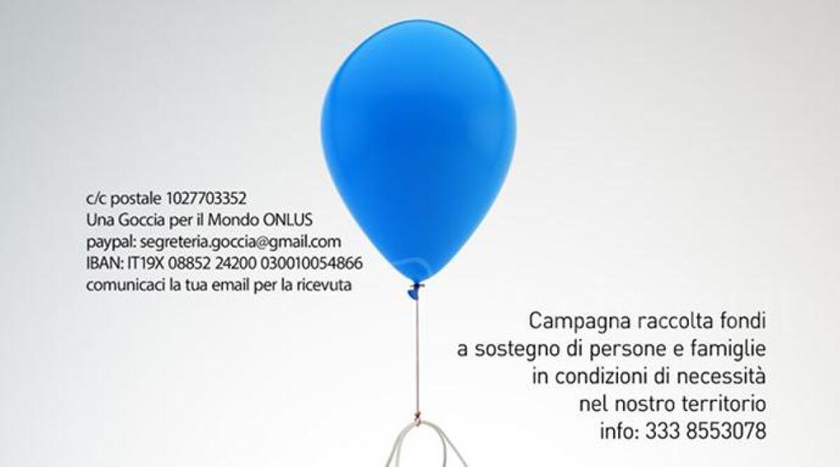 L'associazione Una goccia per il mondo si appella ai riminesi: "Aiutateci ad aiutare" -