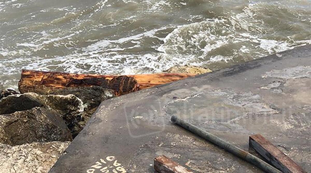 FOTO A Bellaria tronco portato dalla corrente blocca ingresso al porto - 