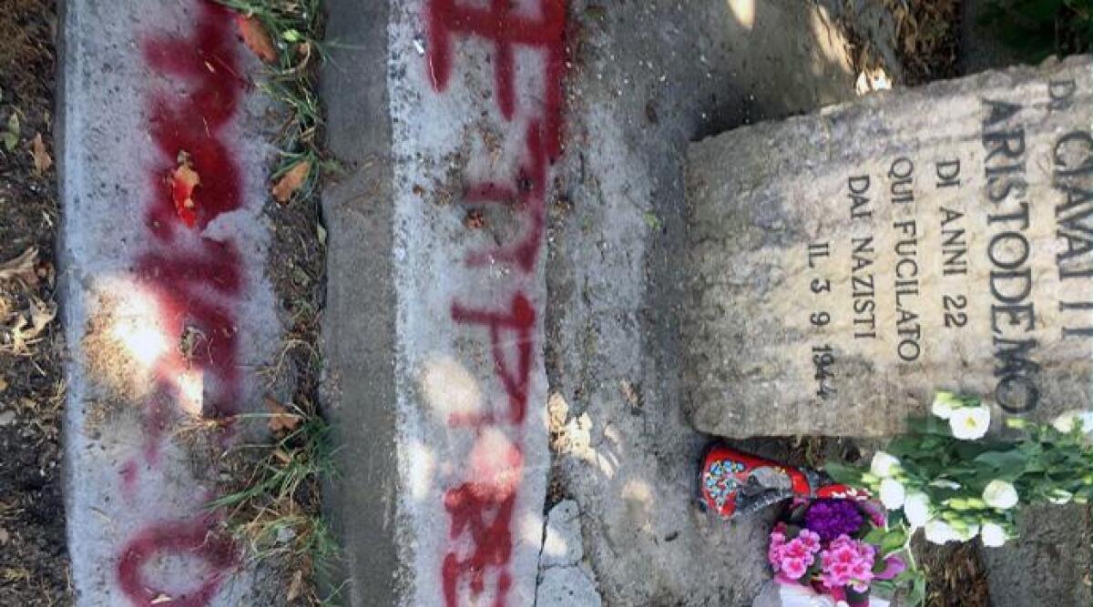 Cippo di Aristodemo Ciavatti profanato a Coriano, denunciato l'atto vandalico -