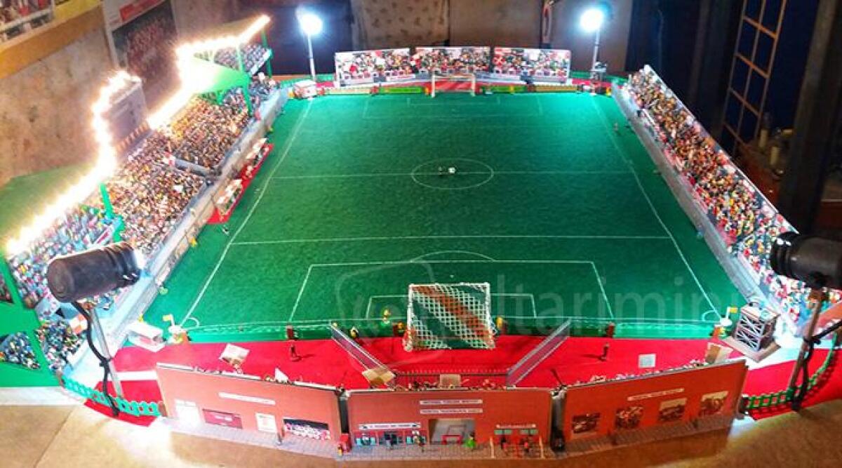 Costruisce l'Arena Vincenzo Bellavista in miniatura, lo stadio che Rimini non ha mai potuto ammirare -