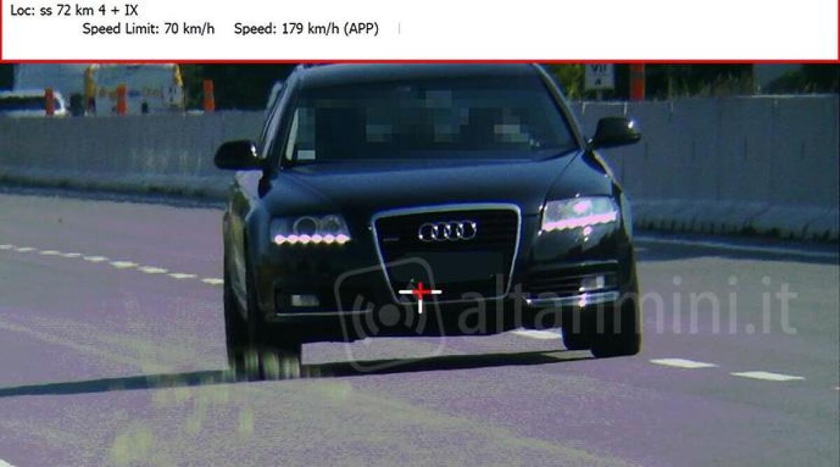 Sfreccia sulla consolare Rimini-San Marino a folle velocit&agrave;: beccato a 179 km/h - 
