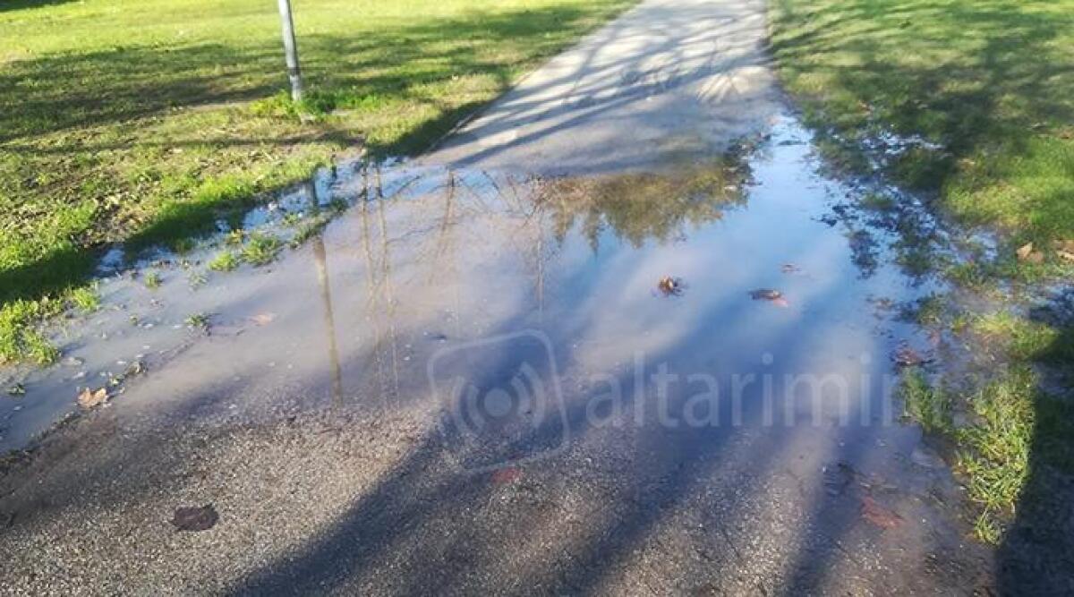 Disagio pozzanghera, occorre guadare il camminamento - 