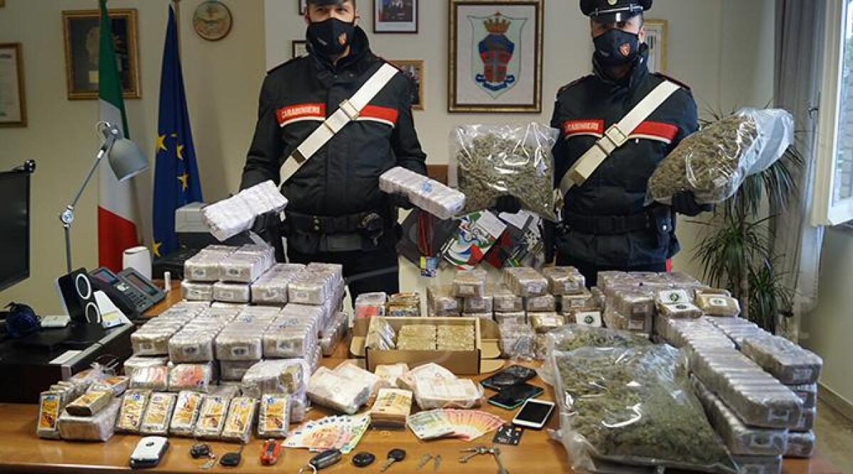 FOTO In casa teneva quasi un quintale di droga e 60 mila euro, due arresti a Rimini - 