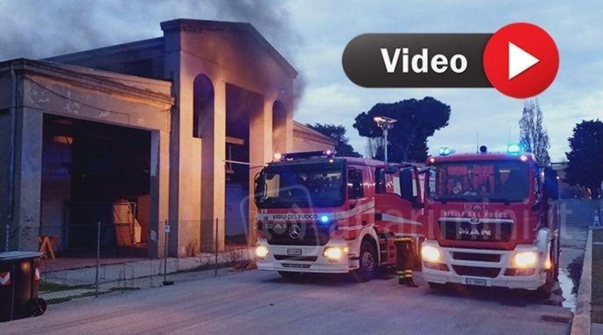 VIDEO Incendio all'ex mattatoio in via Dario Campana: intervento dei Vigili del fuoco -