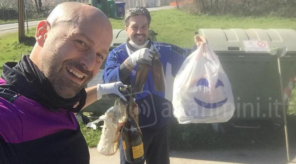Raccolgono rifiuti mentre si allenano, due ragazzi ripuliscono la ciclabile a Novafeltria - 