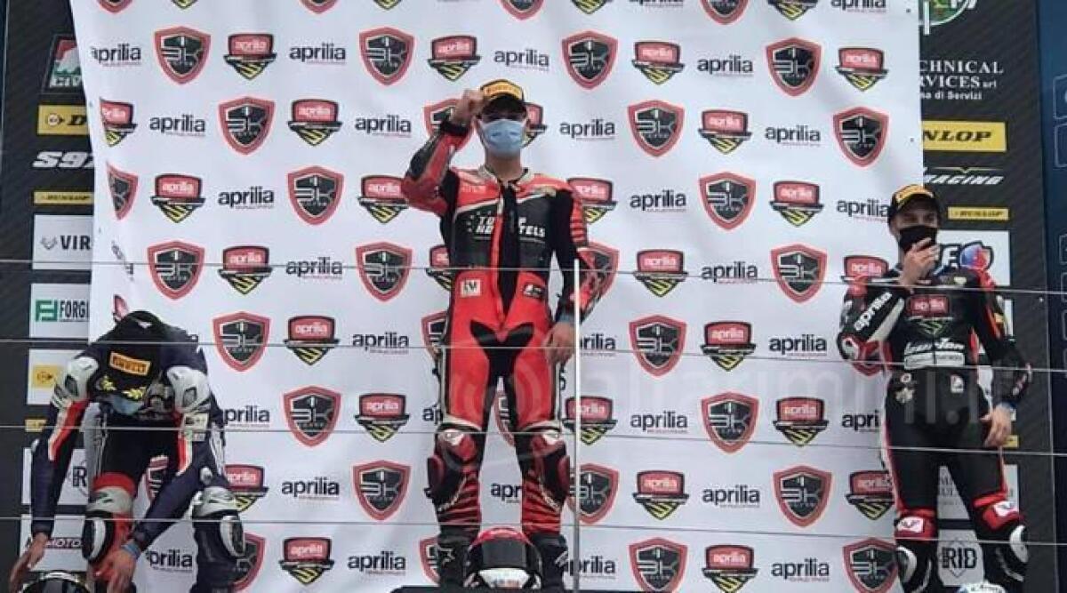 Moto, al riminese Arcangeli la prima gara del trofeo monomarca Aprilia RS660 Cup -