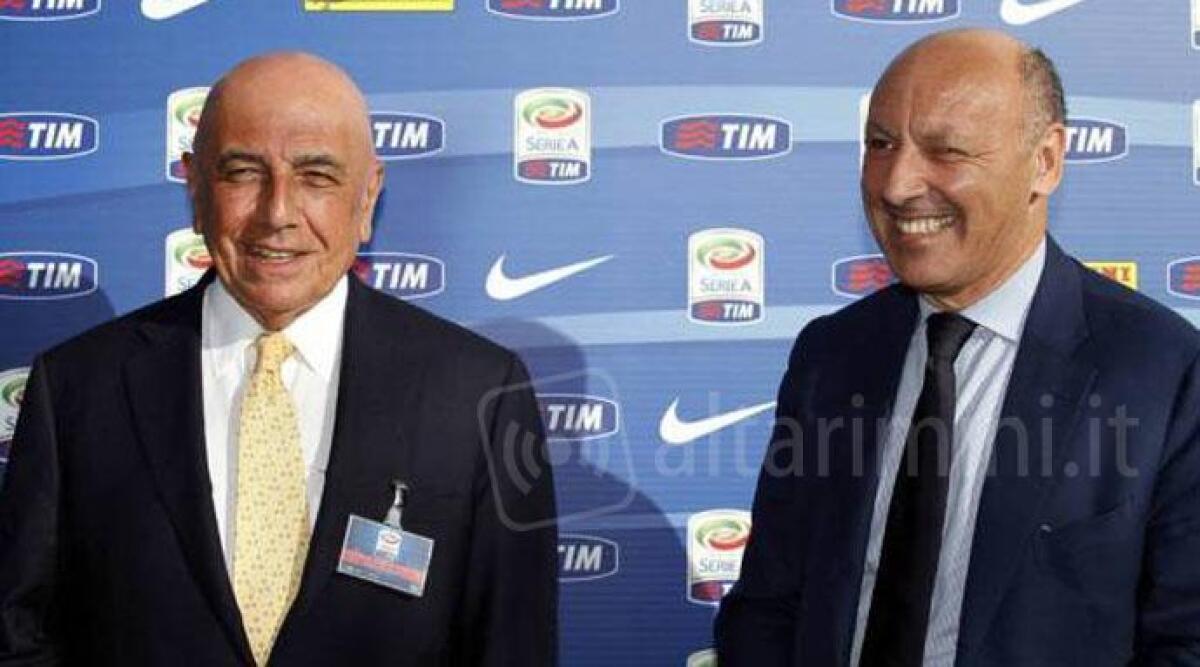 Bonaccini, Galliani e Marotta per l'inaugurazione del calciomercato a Rimini -