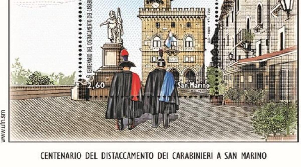 Un francobollo per il centenario del distaccamento Carabinieri a San Marino -