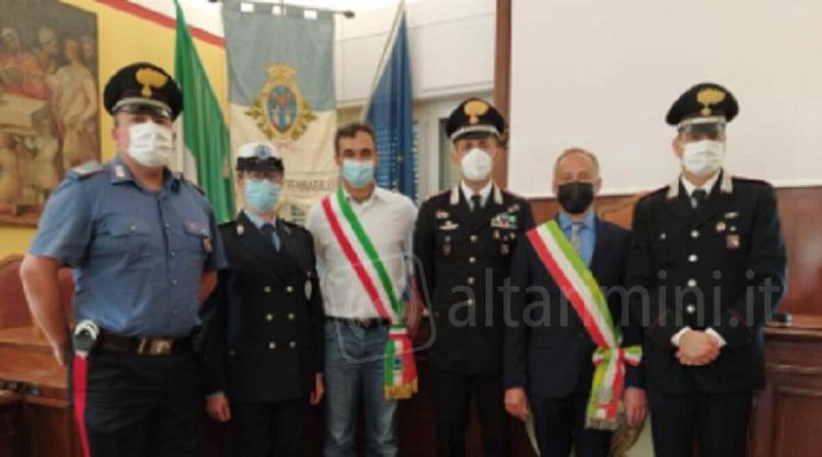 Visita a Pennabilli del comandante dei Carabinieri di Rimini -