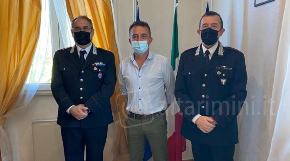 Carabinieri Forestale in visita a Misano, il saluto del Sindaco al nuovo comandante -